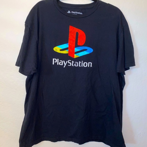 T-shirt Playstation Noir Pour Garçon 12 Ans - 100% Coton, Manches Courtes